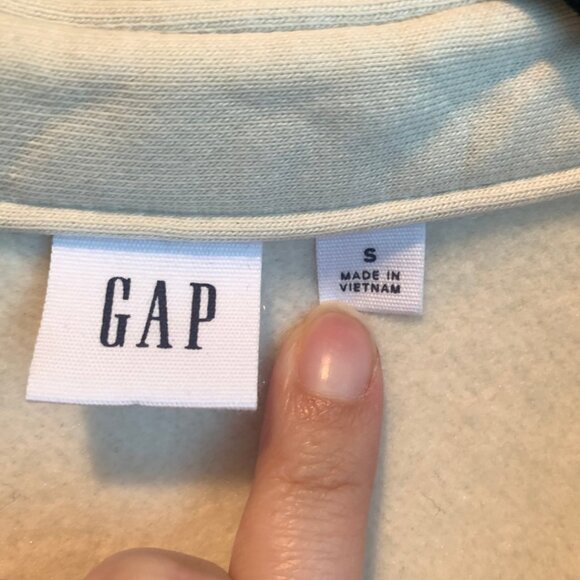 GAP VINTAGE SOFT OVERSIZED SHIRT JACKET IN MOONSTONE BEIGE - SIZE S - Picture 6 of 7